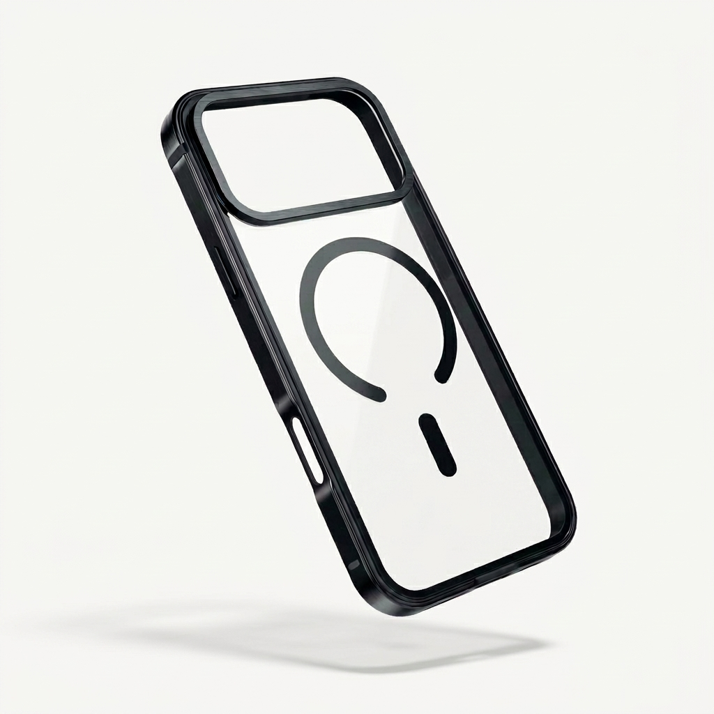 Clear Back Metal Frame Case for iPhone 17 Pro Max