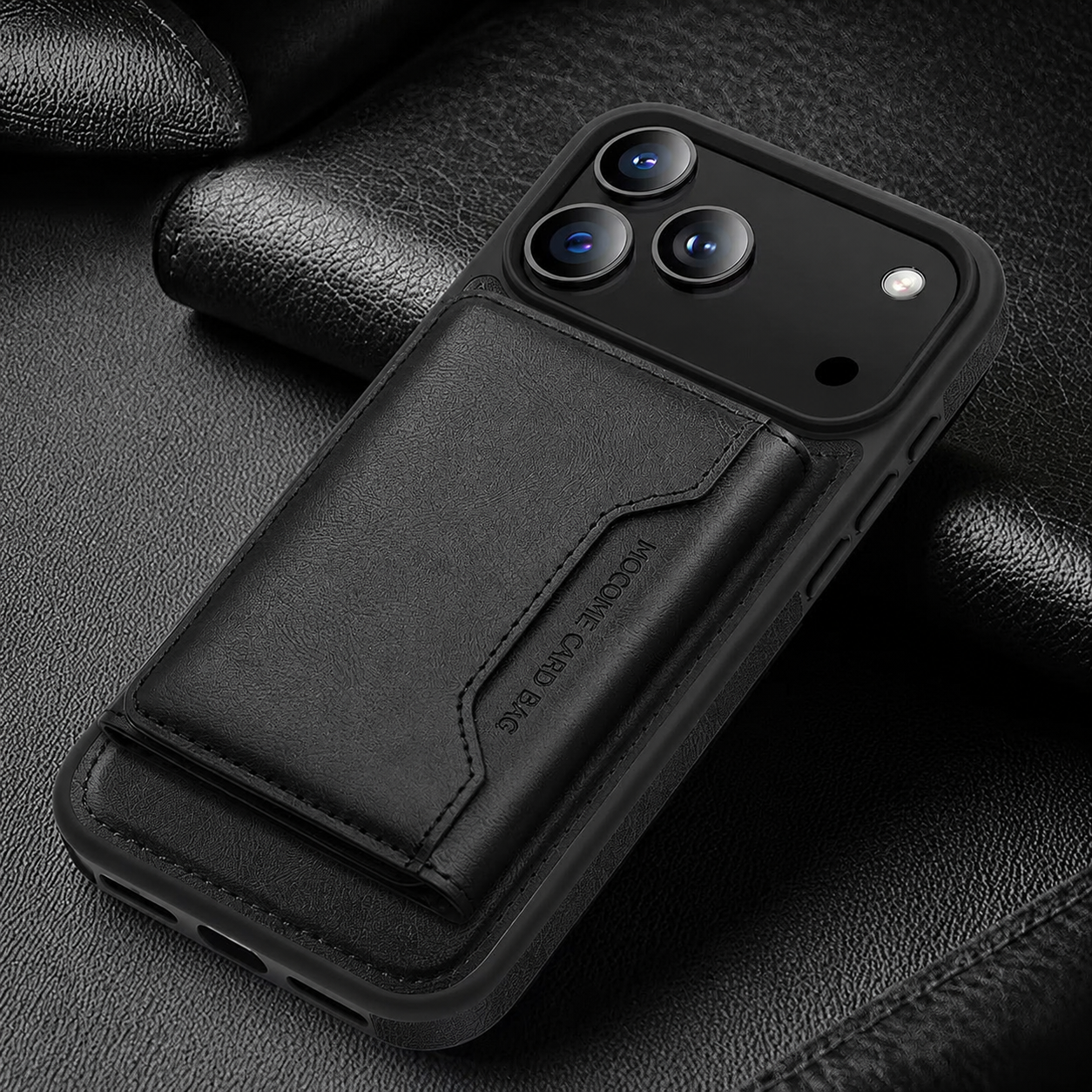 Elite iPhone Magnetic PU Leather Wallet Case, MagSafe Compatible Card Holder with Shock Protection, Secure Storage and Everyday Carry Convenience