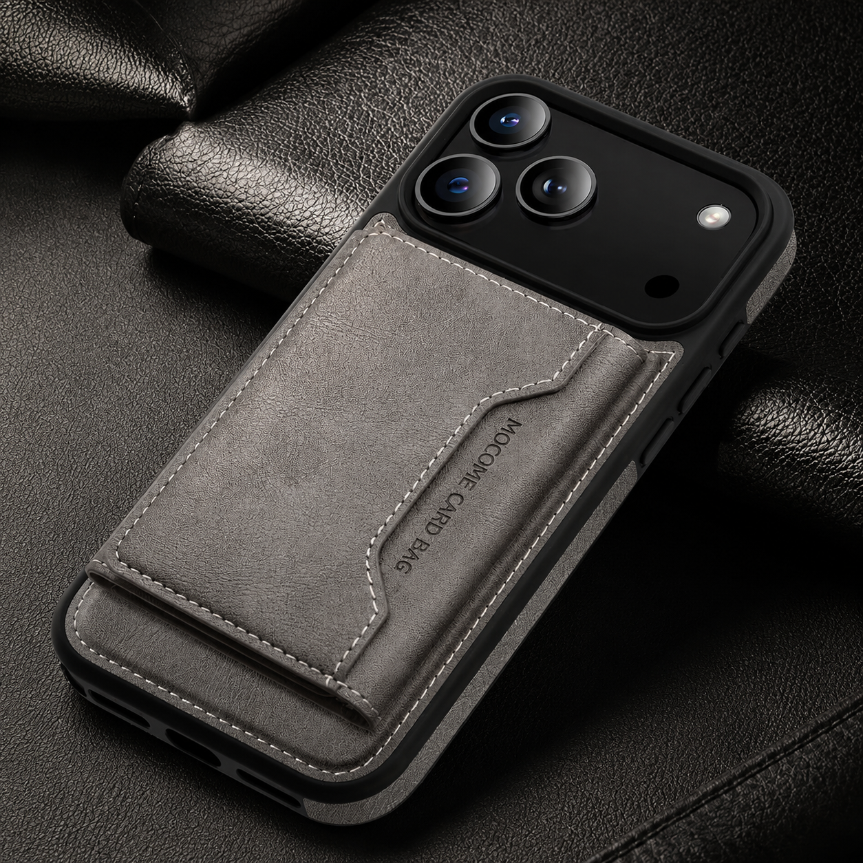 Elite iPhone Magnetic PU Leather Wallet Case, MagSafe Compatible Card Holder with Shock Protection, Secure Storage and Everyday Carry Convenience