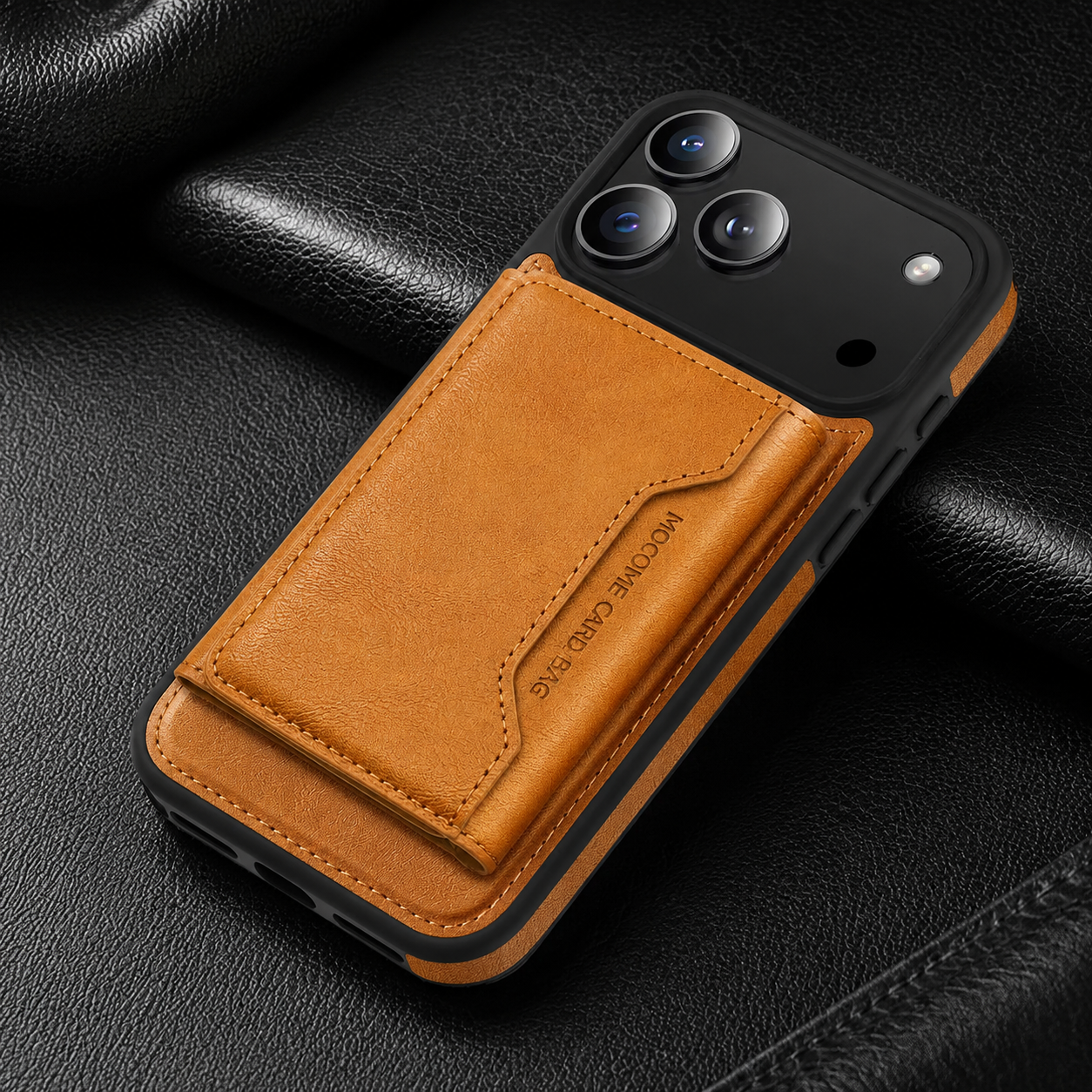 Elite iPhone Magnetic PU Leather Wallet Case, MagSafe Compatible Card Holder with Shock Protection, Secure Storage and Everyday Carry Convenience