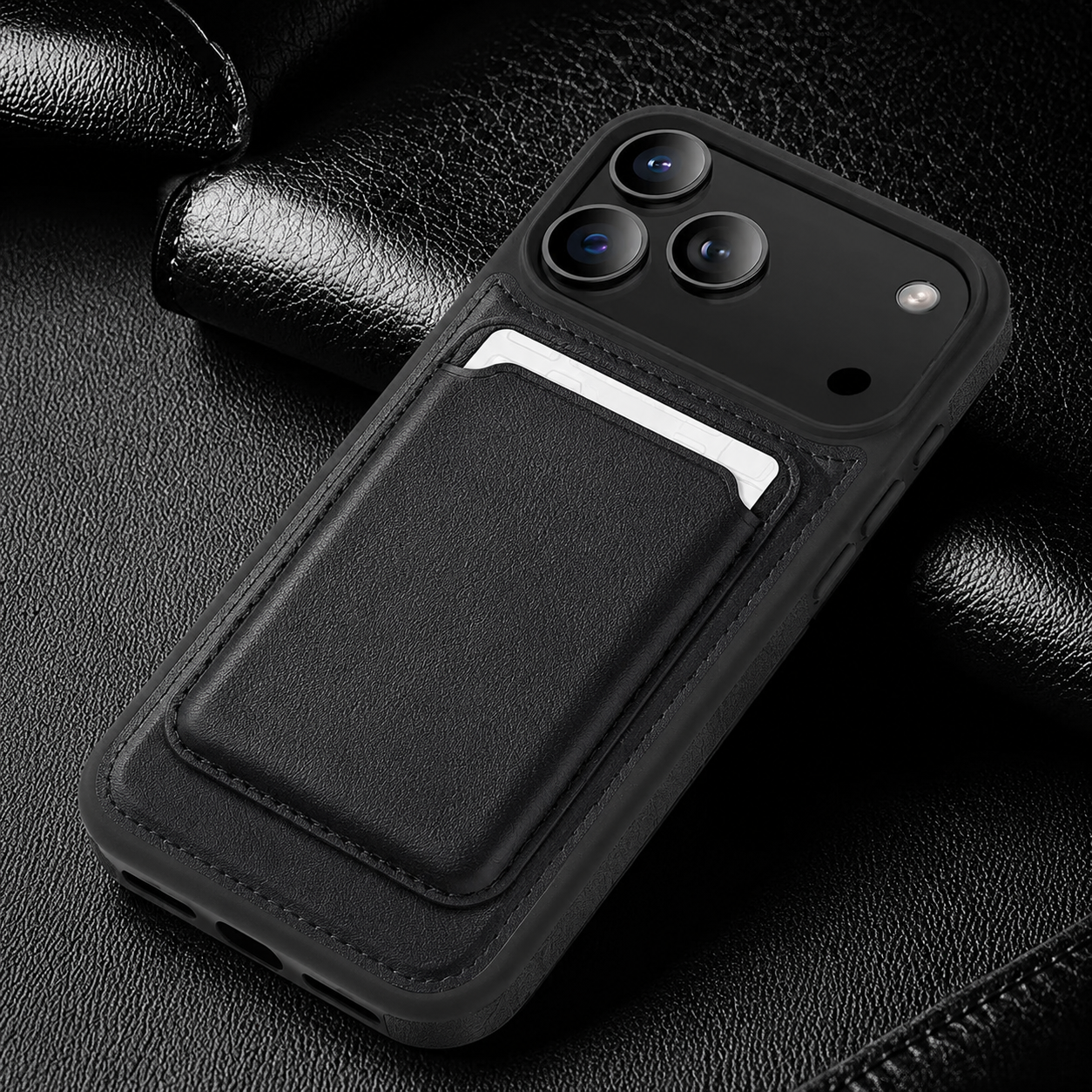 Elite iPhone Magnetic RFID Leather Wallet Case, MagSafe Compatible Card Holder with Shock Protection, Secure Storage, Anti Scratch Finish and Daily Carry Design