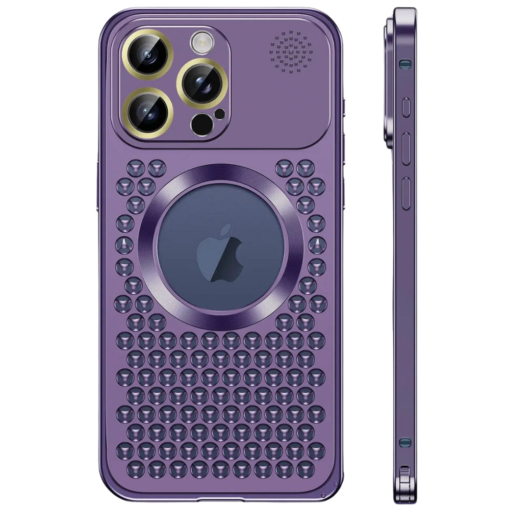 Luxury iPhone Case MagSafe Compatible Aluminum Frame Protective Cover Camera Lens Protection Heat Dissipation Shockproof Electroplated Metal Slim Design