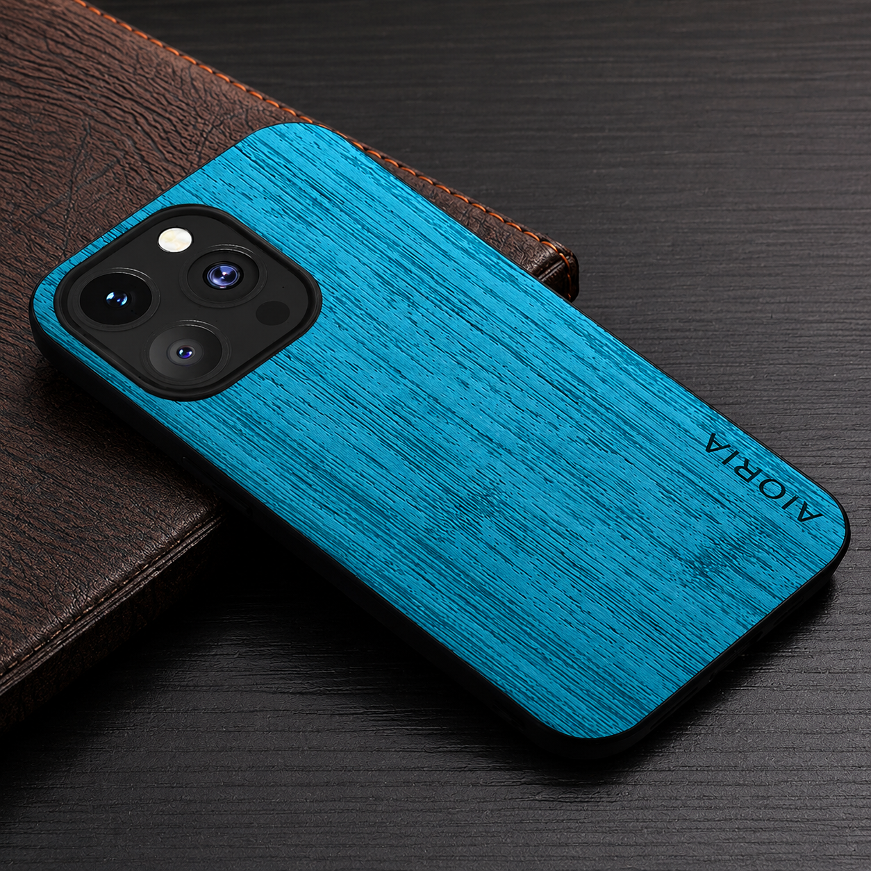 Luxury iPhone Case MagSafe Compatible Bamboo Wood Leather Texture Protective Cover Camera Lens Protection Shockproof Slim Natural Finish Design