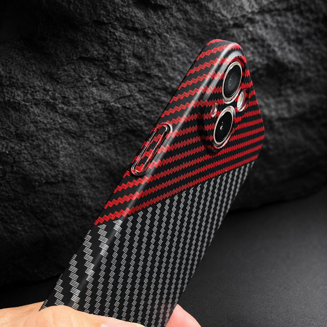 Luxury iPhone Case MagSafe Compatible Carbon Fiber Texture Matte Protective Cover Camera Lens Protection Shockproof Hard PC Slim Lightweight Design