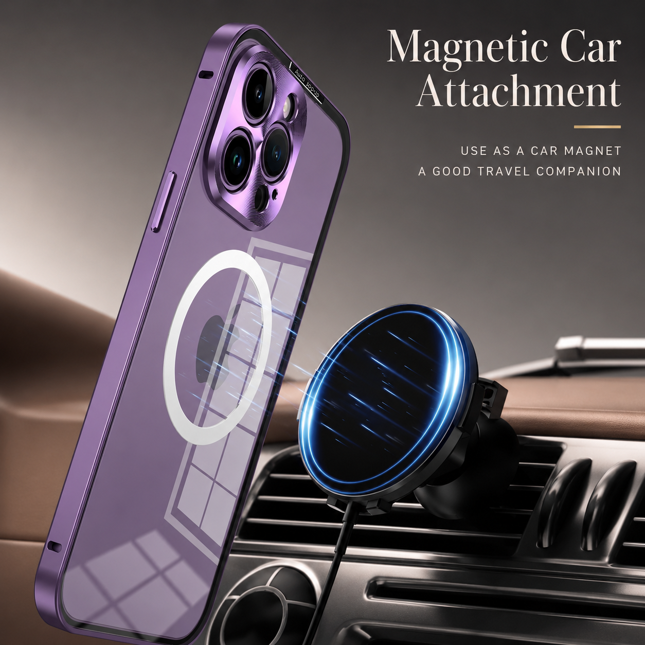 Luxury iPhone Case MagSafe Compatible Double Sided Tempered Glass Metal Frame Protective Cover 360 Full Body Camera Lens Protection Shockproof Ultra Thin