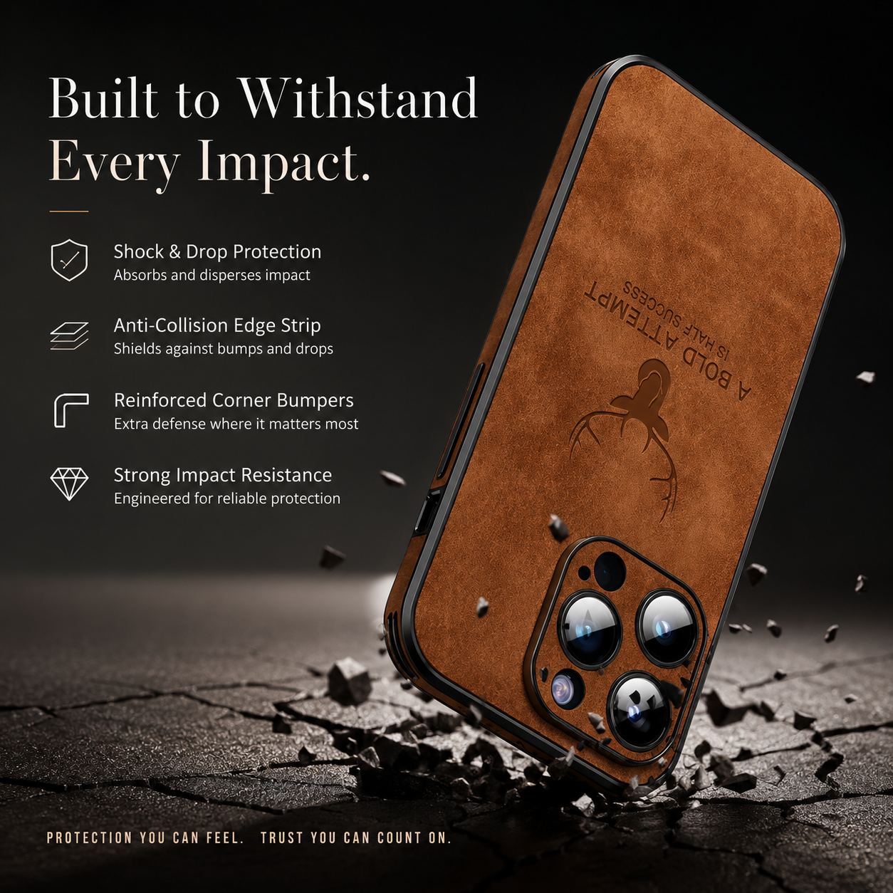 Luxury iPhone Case MagSafe Compatible Genuine Leather Protective Cover Camera Lens Protection Shockproof Vintage Texture Slim Lightweight Design