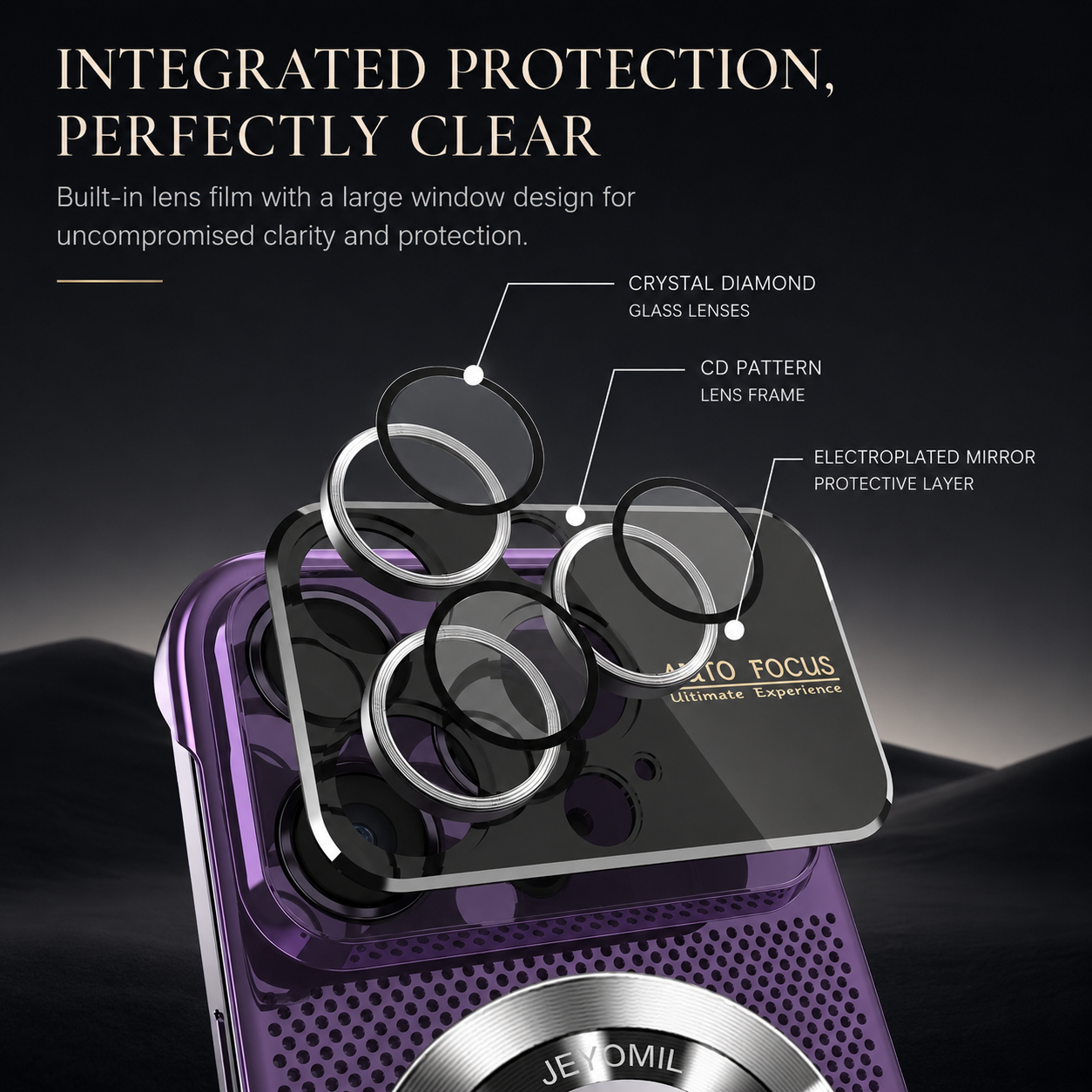 Luxury iPhone Case MagSafe Compatible Heat Dissipation Metal Frame Protective Cover Camera Lens Protection Shockproof Electroplated Slim Design