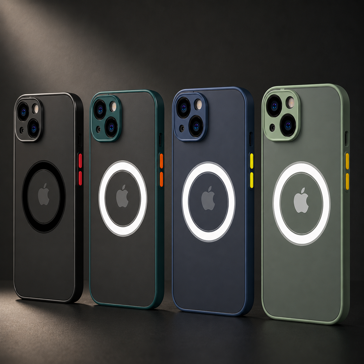 Luxury iPhone Case MagSafe Compatible Matte Protective Cover Camera Lens Protection Shockproof Magnetic Design Slim Lightweight Anti Fingerprint