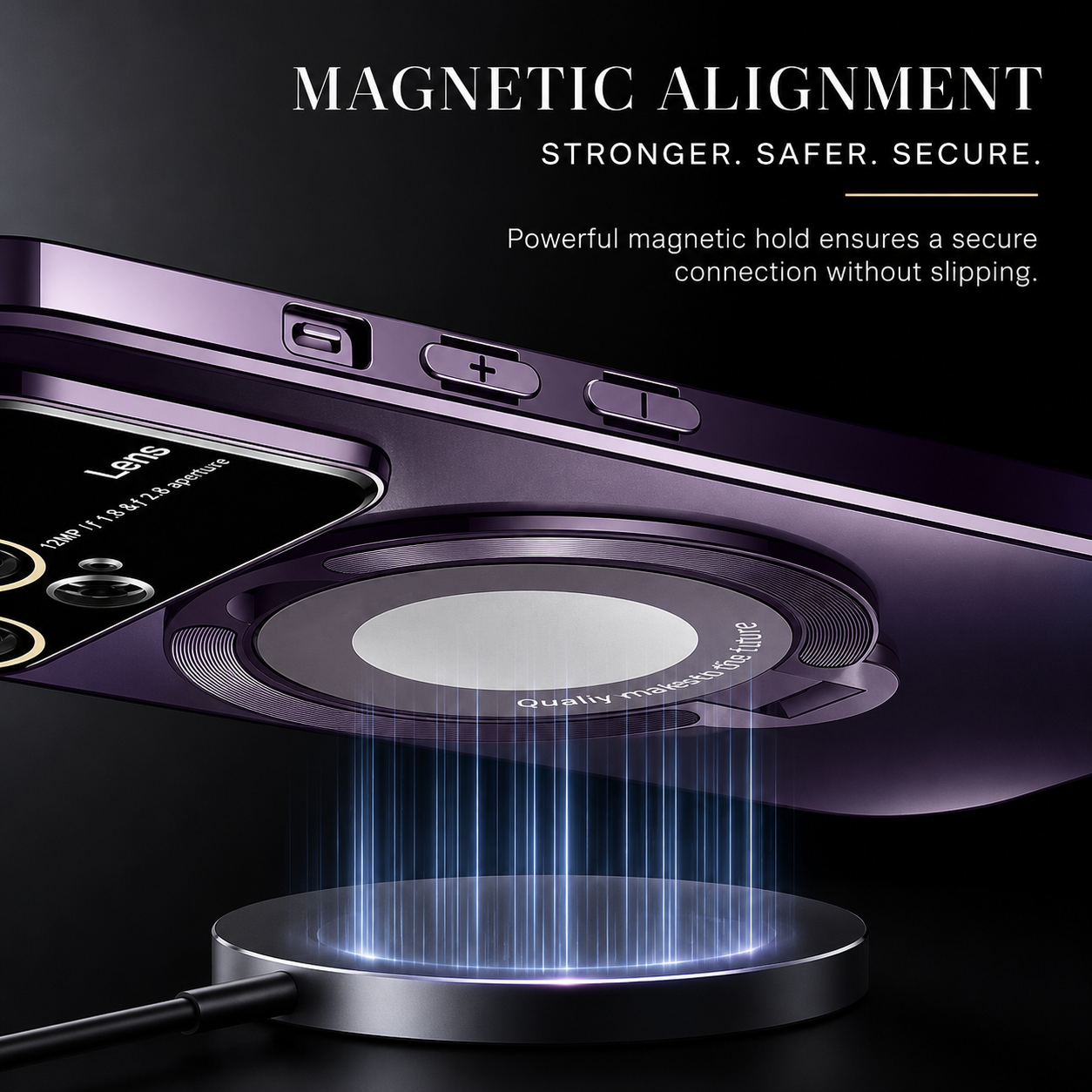 Luxury iPhone Case MagSafe Compatible Matte Ring Stand Protective Cover Camera Lens Protection Shockproof Hard PC Ultra Thin Slim Design