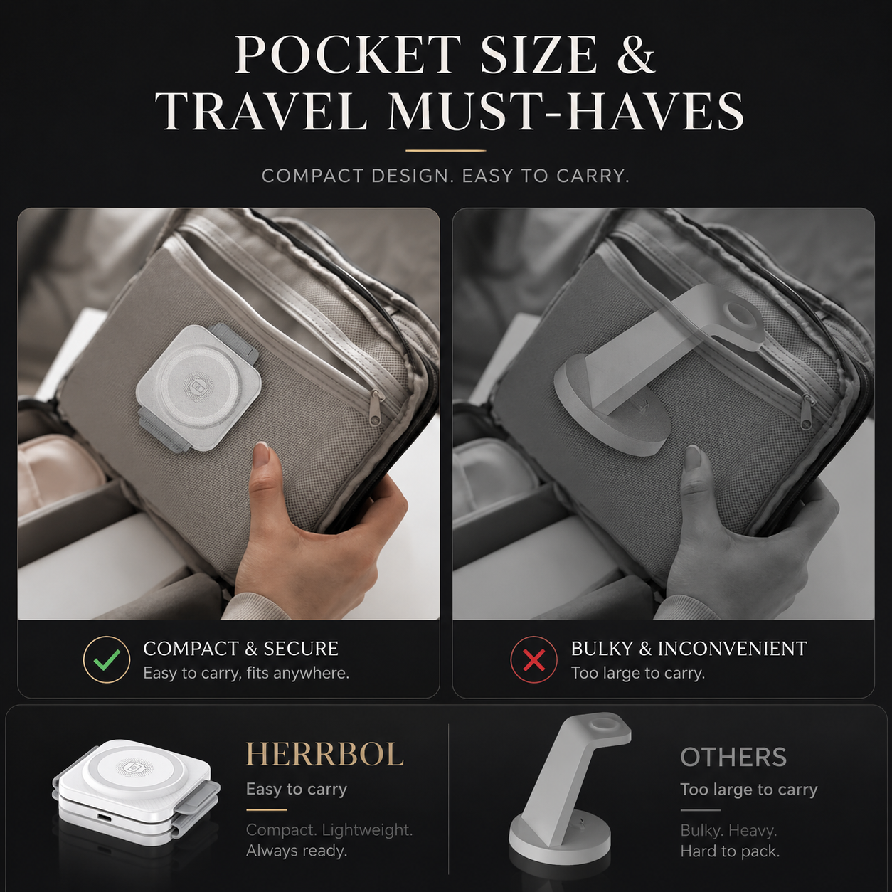 Premium 3 in 1 Wireless Charger Foldable MagSafe Compatible 15W Fast Charging Station Magnetic Portable Charging Dock Stand Phone Watch Earbuds