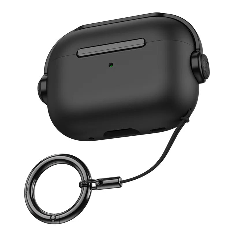 Premium AirPods Case Protective Cover Wireless Charging Compatible Lanyard Strap Shockproof Lightweight Secure Fit Portable Travel Storage Organizer