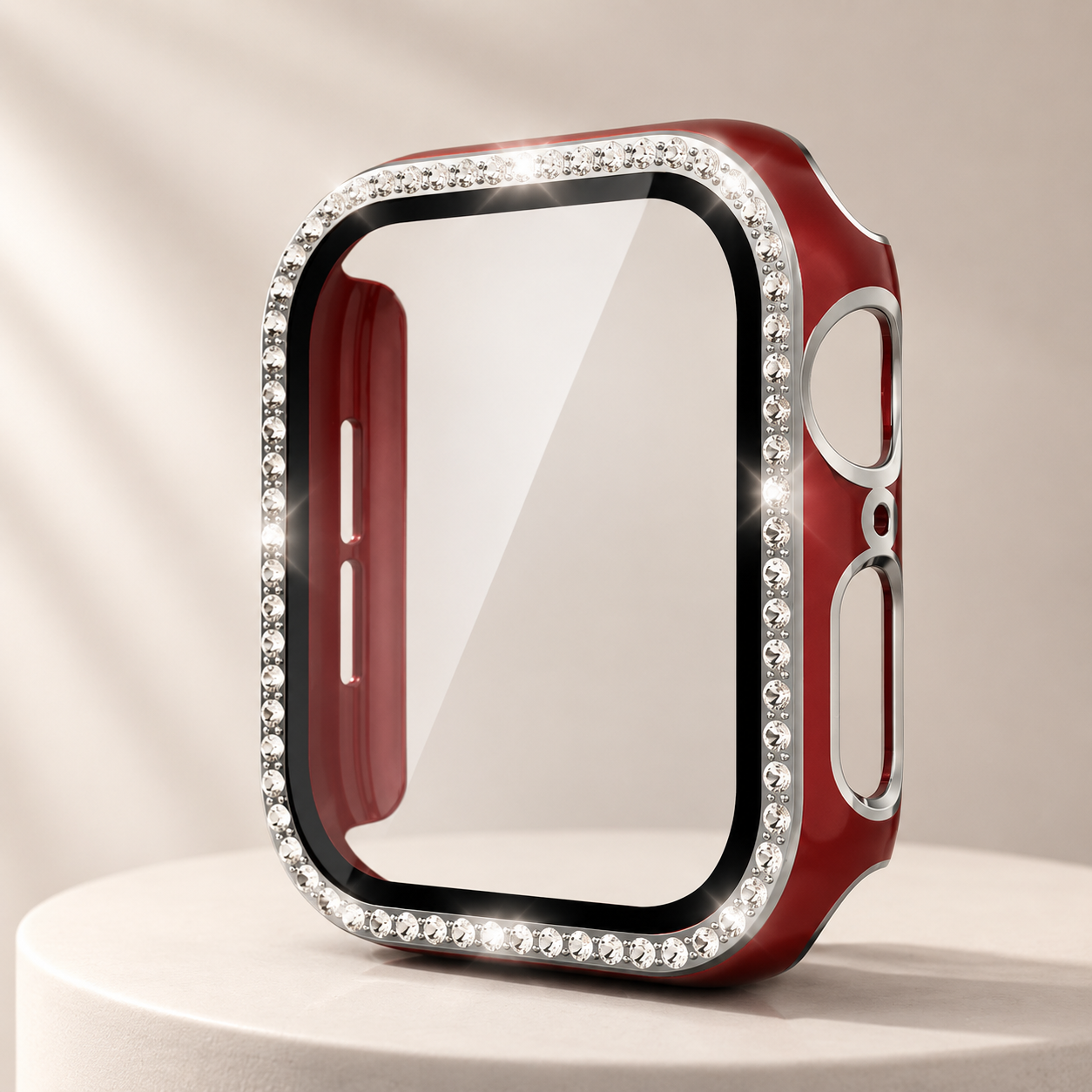 Premium Apple Watch Case Bling Rhinestone Protective Cover Glass Screen Guard Shockproof Luxury Design Slim Frame Scratch Resistant Full Coverage