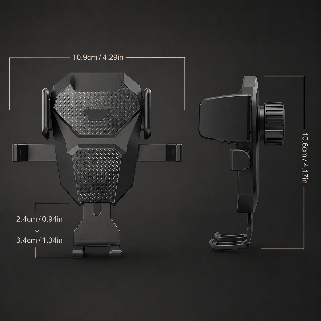 Premium Car Phone Mount Suction Cup 360 Rotation Dashboard Windshield Holder Secure Grip Adjustable Phone Stand Navigation Compatible Universal