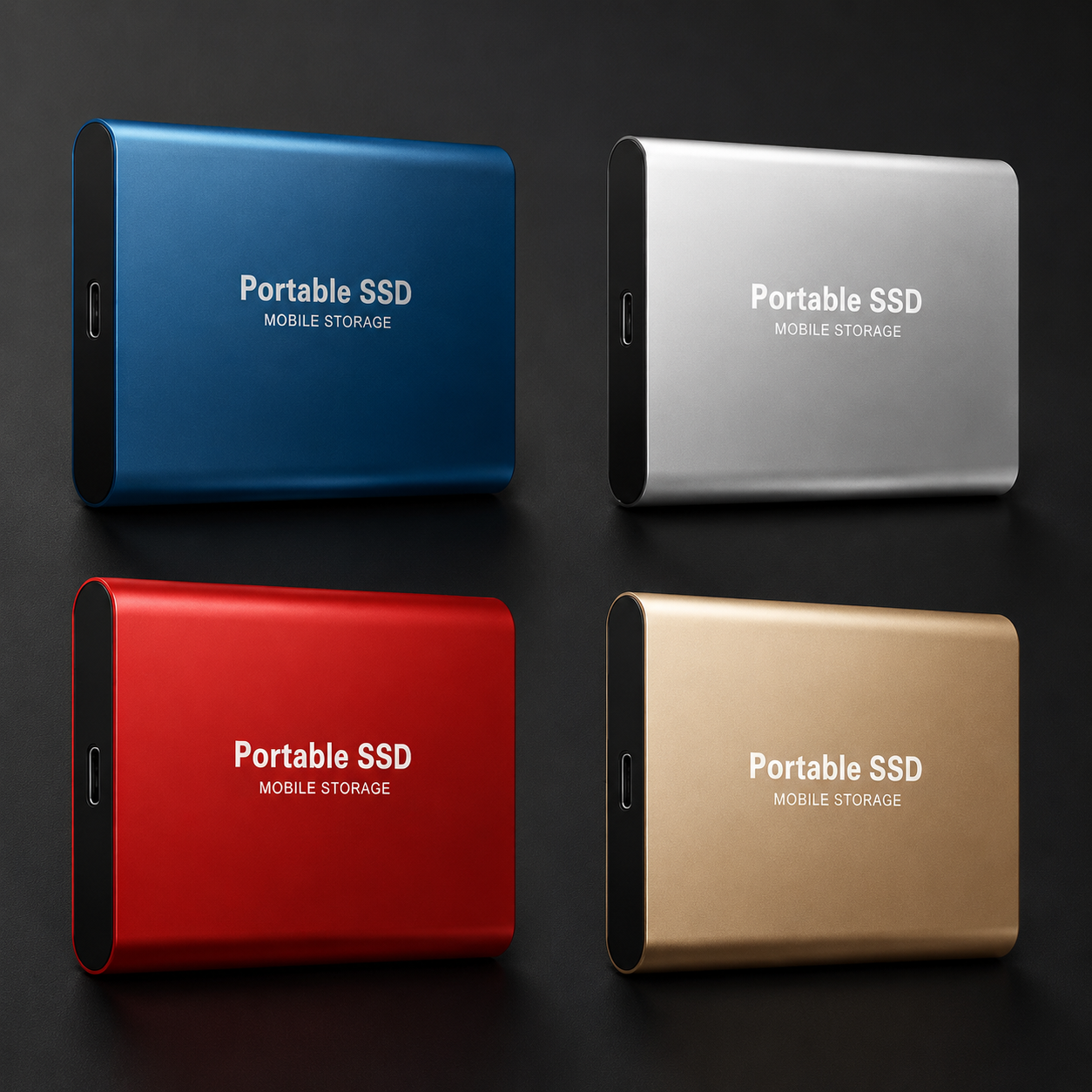 Premium External SSD Portable USB 3.1 High Speed Solid State Drive Compact Storage Device Fast Data Transfer Backup Solution Laptop PC Compatible