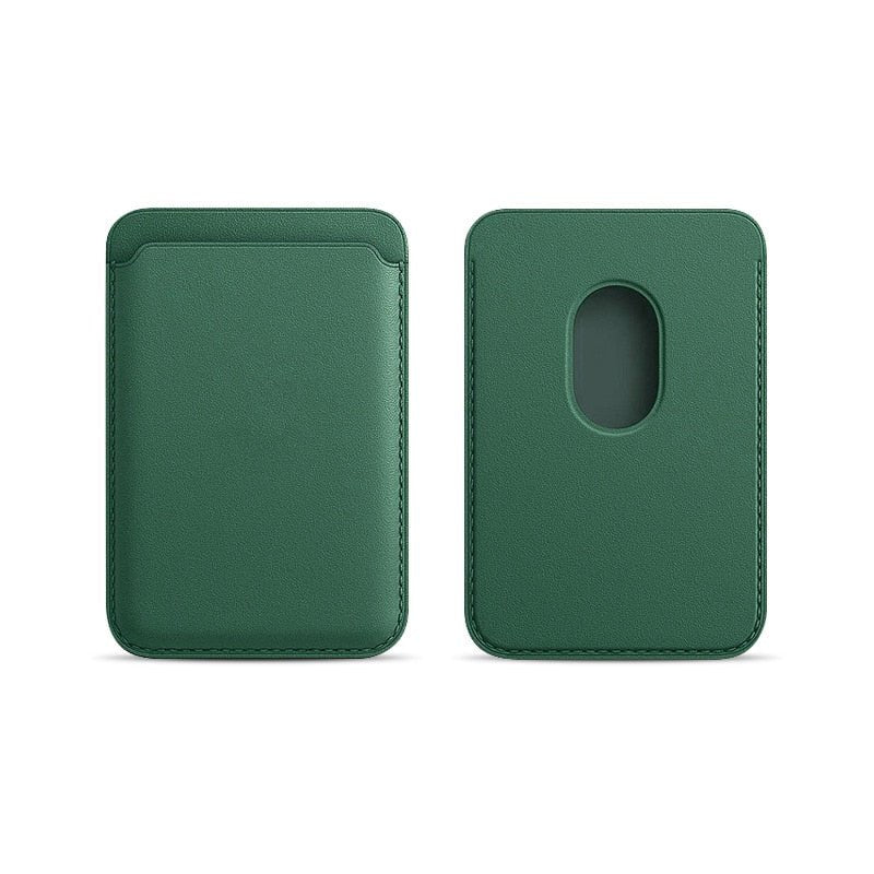 Premium MagSafe Wallet Magnetic Card Holder Leather Case Slim Detachable Phone Wallet Secure Card Storage RFID Compatible Minimal Travel Design