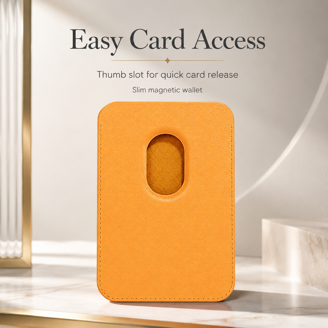 Premium MagSafe Wallet Magnetic Card Holder Leather Case Slim Detachable Phone Wallet Secure Card Storage RFID Compatible Minimal Travel Design