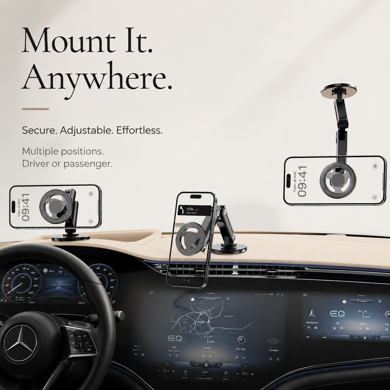 Premium Magnetic Car Charger Stand 15W Wireless Charging Mount 360 Rotation Foldable Metal Holder Fast Power Delivery Secure Dashboard Design