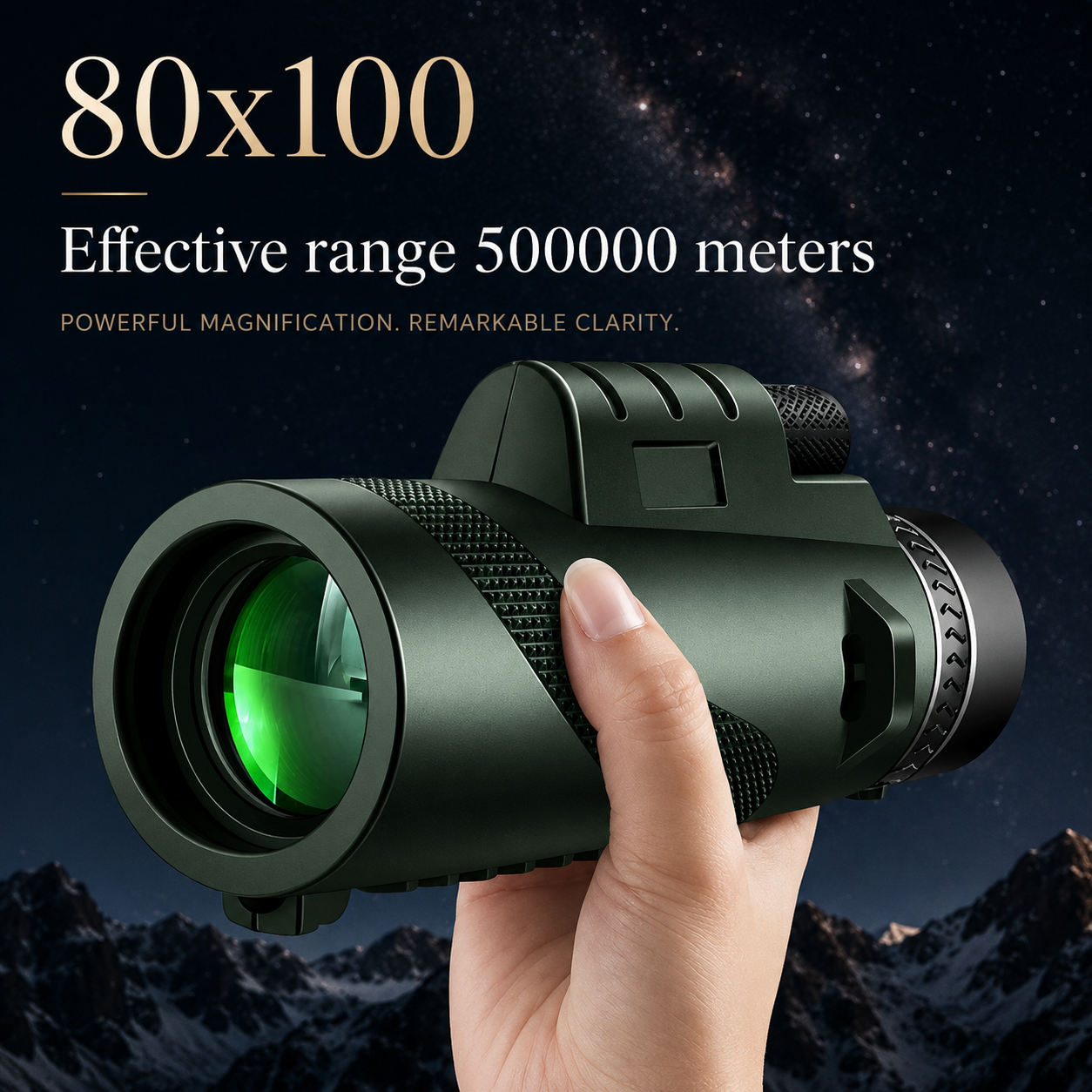 Premium Monocular Telescope HD Zoom Portable Folding Long Range Viewing Smartphone Compatible Compact Travel Scope Outdoor Observation Device