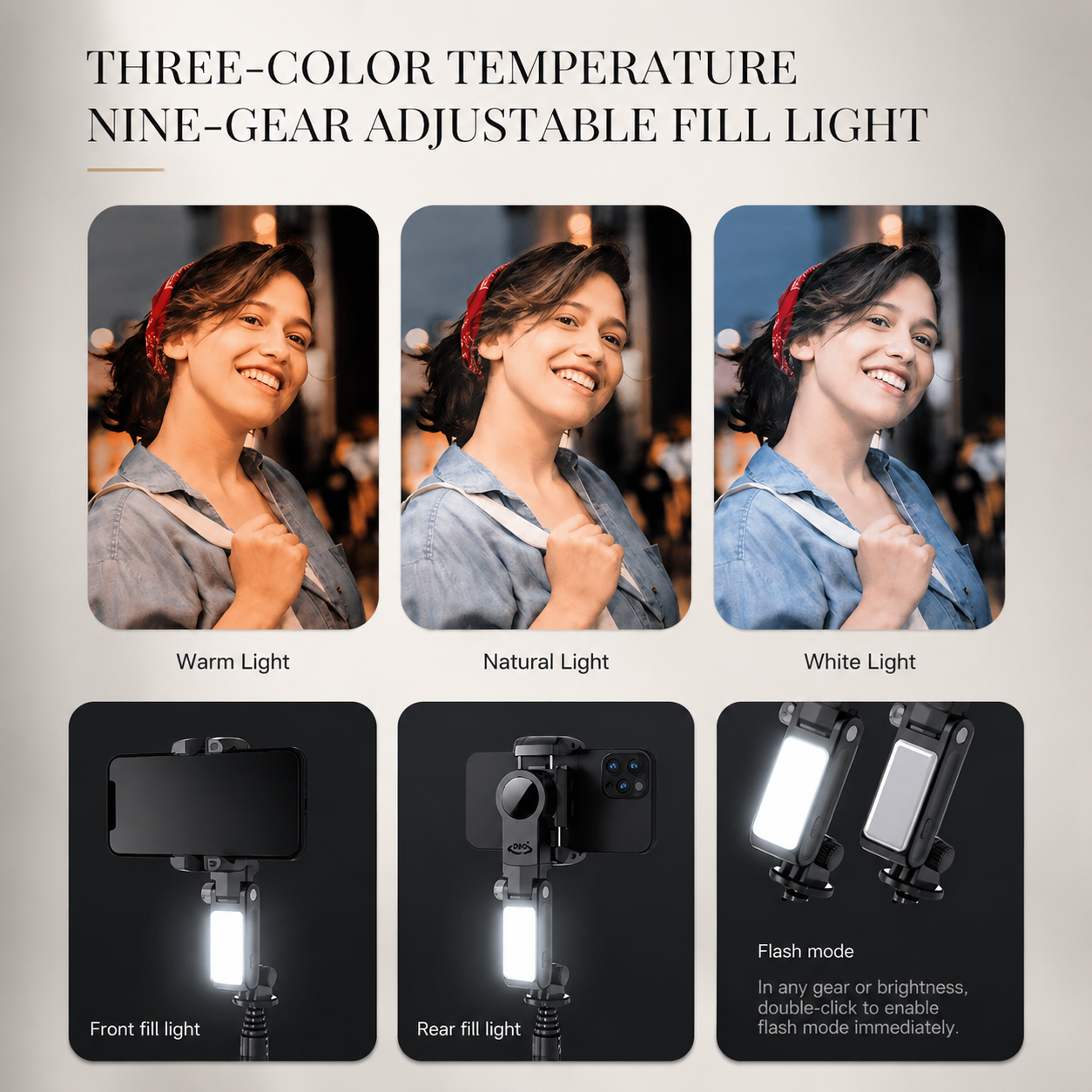 Premium Phone Gimbal Stabilizer 360 Rotation Selfie Stick Tripod Bluetooth Remote Smartphone Video Stabilizer Foldable Vlogging Photography Tool