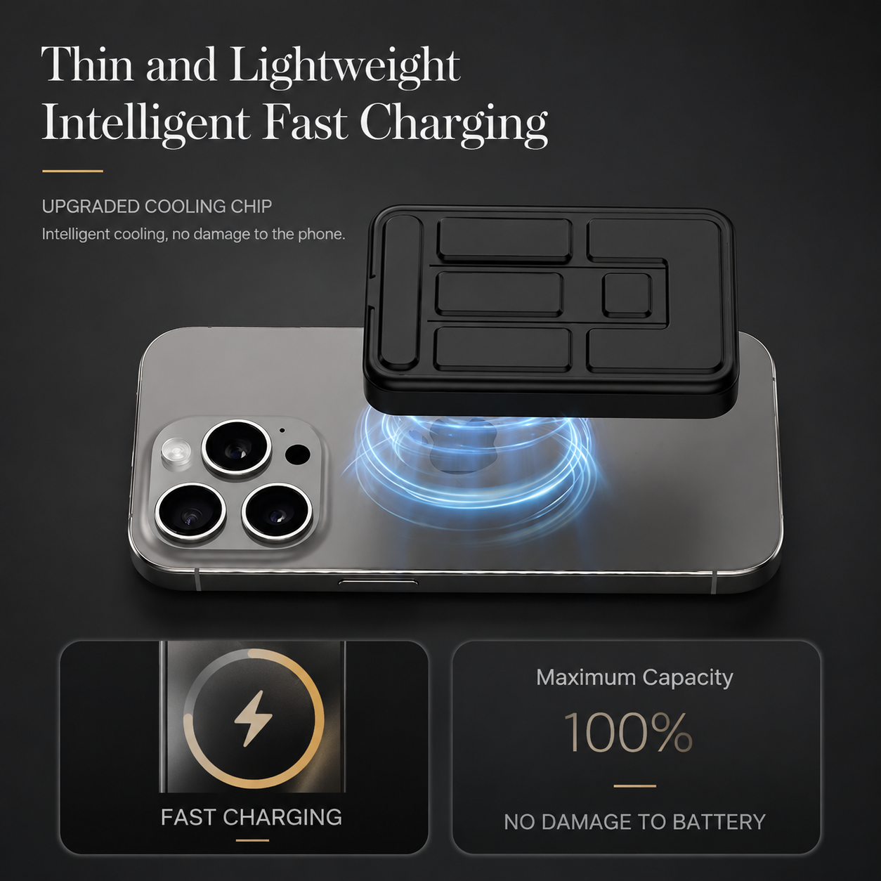 Premium Power Bank 10000mAh MagSafe Compatible Wireless Charger PD Fast Charging Portable Battery Pack Slim Magnetic Design Travel Accessory
