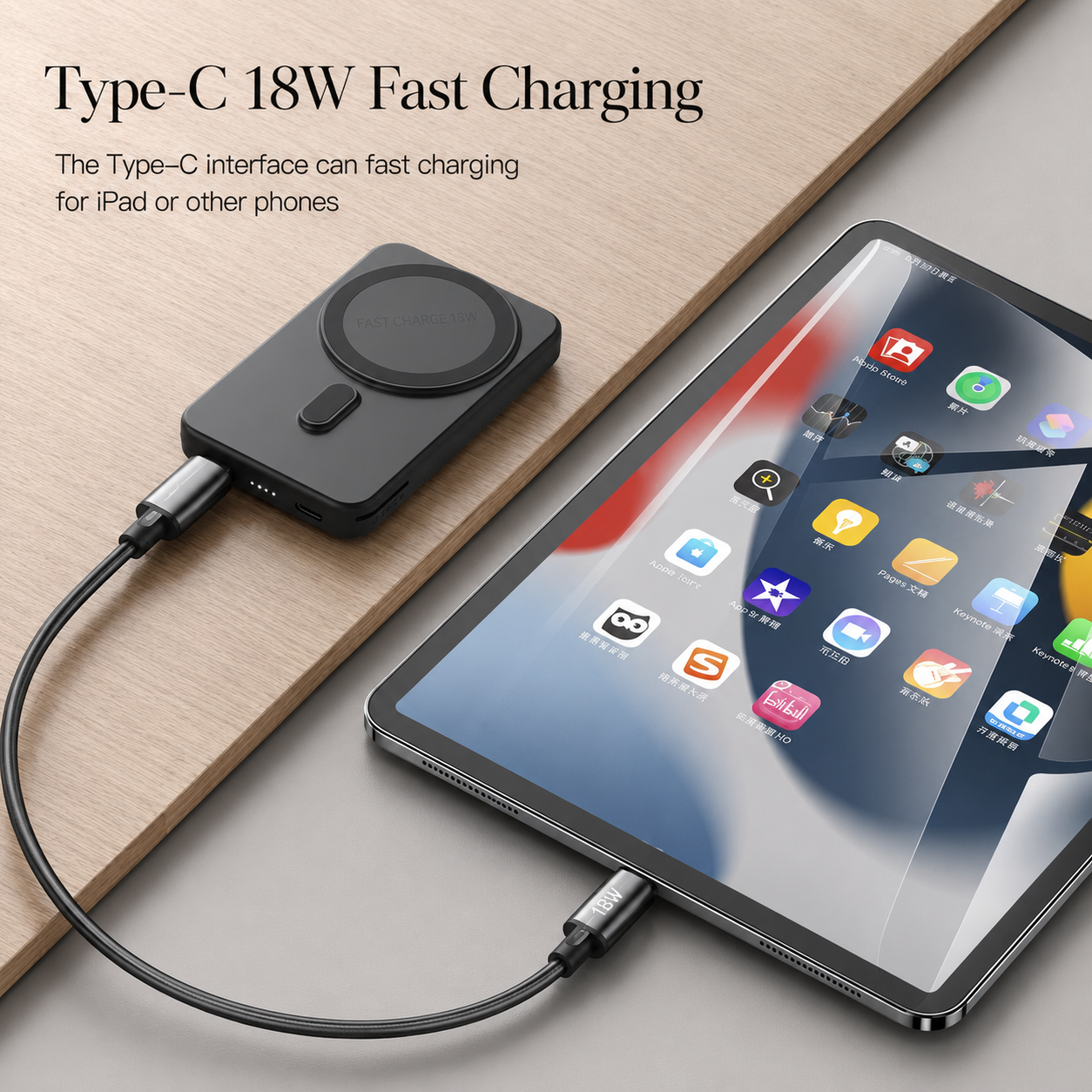 Premium Power Bank 5000mAh MagSafe Compatible 3 in 1 Wireless Charger Portable Magnetic Battery Fast Charging Smartphone Watch Earbuds Dock Station