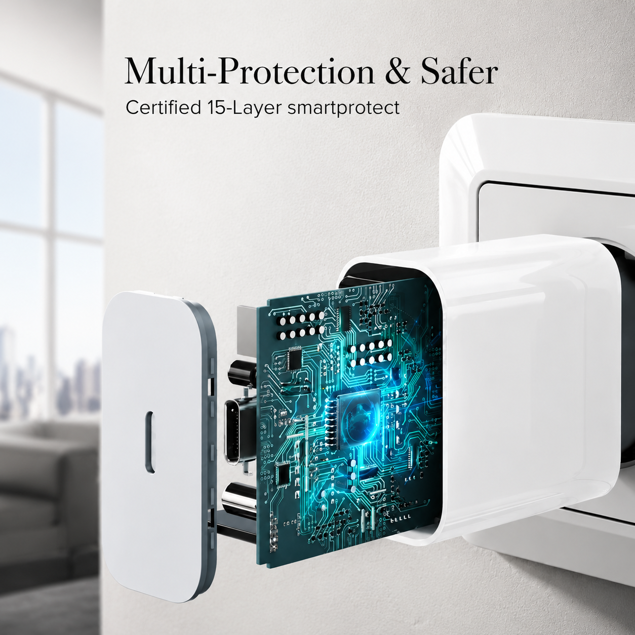 Premium USB-C Fast Charger 20W Power Adapter Power Delivery Compact Wall Plug Safe Charging Protection Stable Output Lightweight Travel Design