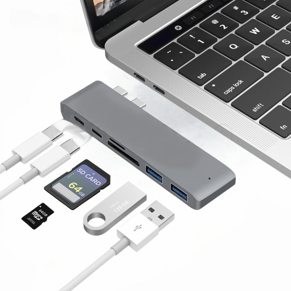 Premium USB C Hub 4K HDMI Adapter Thunderbolt 3 Multiport Dock USB 3.1 PD Charging SD Card Reader Laptop MacBook Compatible Docking Station