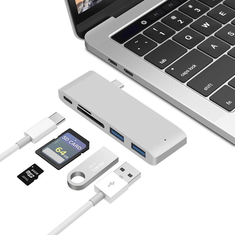 Premium USB C Hub 4K HDMI Adapter Thunderbolt 3 Multiport Dock USB 3.1 PD Charging SD Card Reader Laptop MacBook Compatible Docking Station