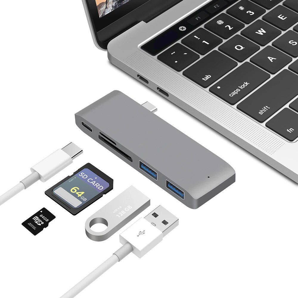 Premium USB C Hub 4K HDMI Adapter Thunderbolt 3 Multiport Dock USB 3.1 PD Charging SD Card Reader Laptop MacBook Compatible Docking Station