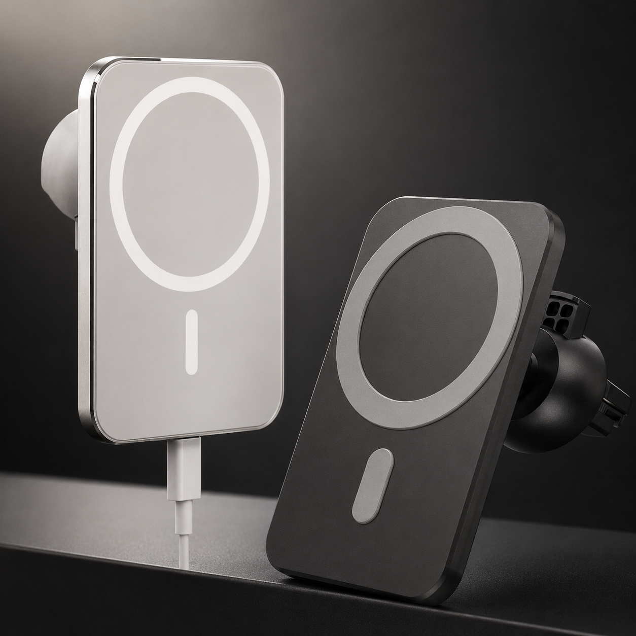 Premium Wireless Car Charger MagSafe Compatible 30W Fast Charging Magnetic Vent Mount Phone Holder Auto Clamp Secure Grip Hands Free Driving Design