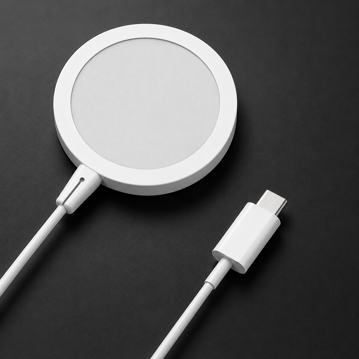 Premium Wireless Charger MagSafe Compatible 20W Fast Charging Magnetic Pad Slim Portable Dock Smartphone Earbuds Charging Station Minimal Design