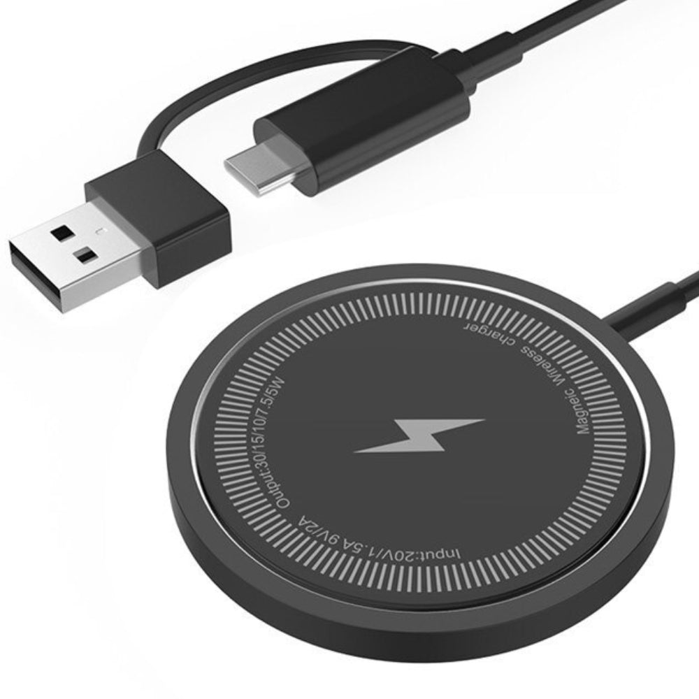 Premium Wireless Charger MagSafe Compatible 30W Fast Charging Magnetic Pad Slim Charging Dock Stand Phone Earbuds Compatible Portable Desk Dock