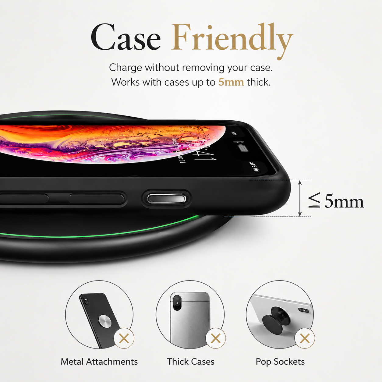 Premium Wireless Charger MagSafe Compatible 30W Fast Charging Pad USB-C Qi Enabled Magnetic Alignment Slim Portable Charging Dock Stand Design