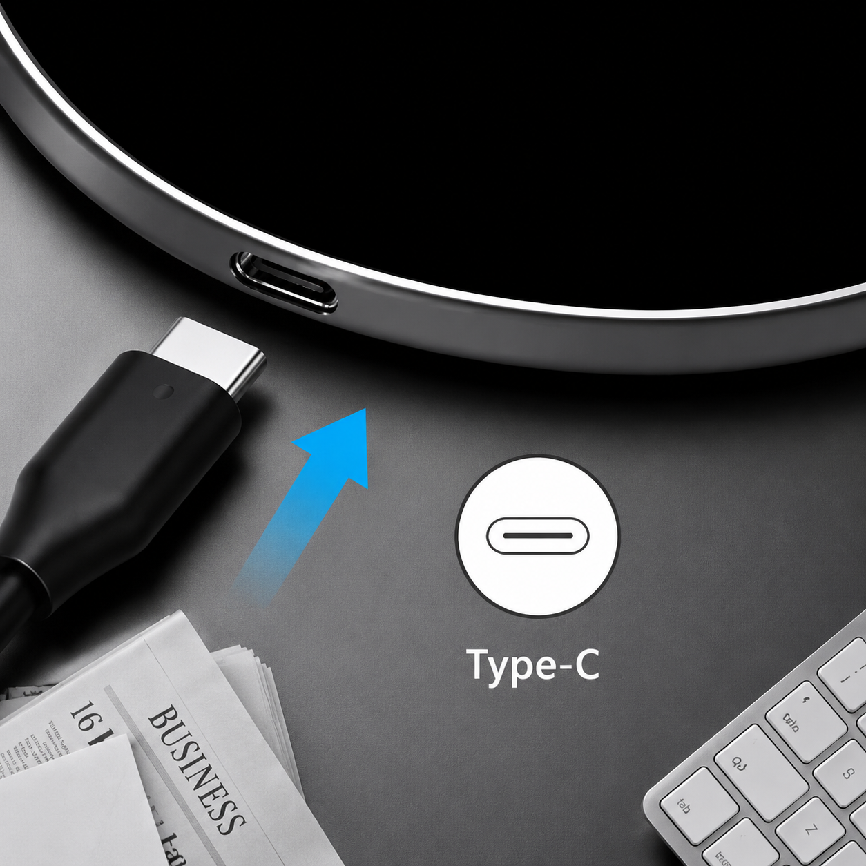 Premium Wireless Charger MagSafe Compatible 30W Fast Charging Pad USB-C Qi Enabled Magnetic Alignment Slim Portable Charging Dock Stand Design