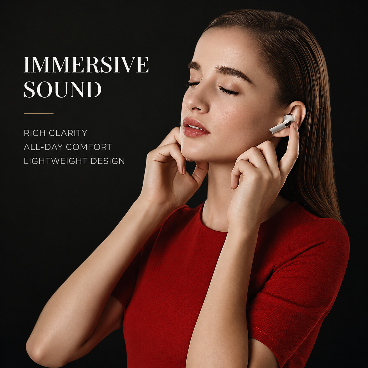 Premium Wireless Earbuds Bluetooth Touch Control Stereo Sound Sport Headset Mini In Ear Design Stable Connection Comfortable Fit Portable Audio