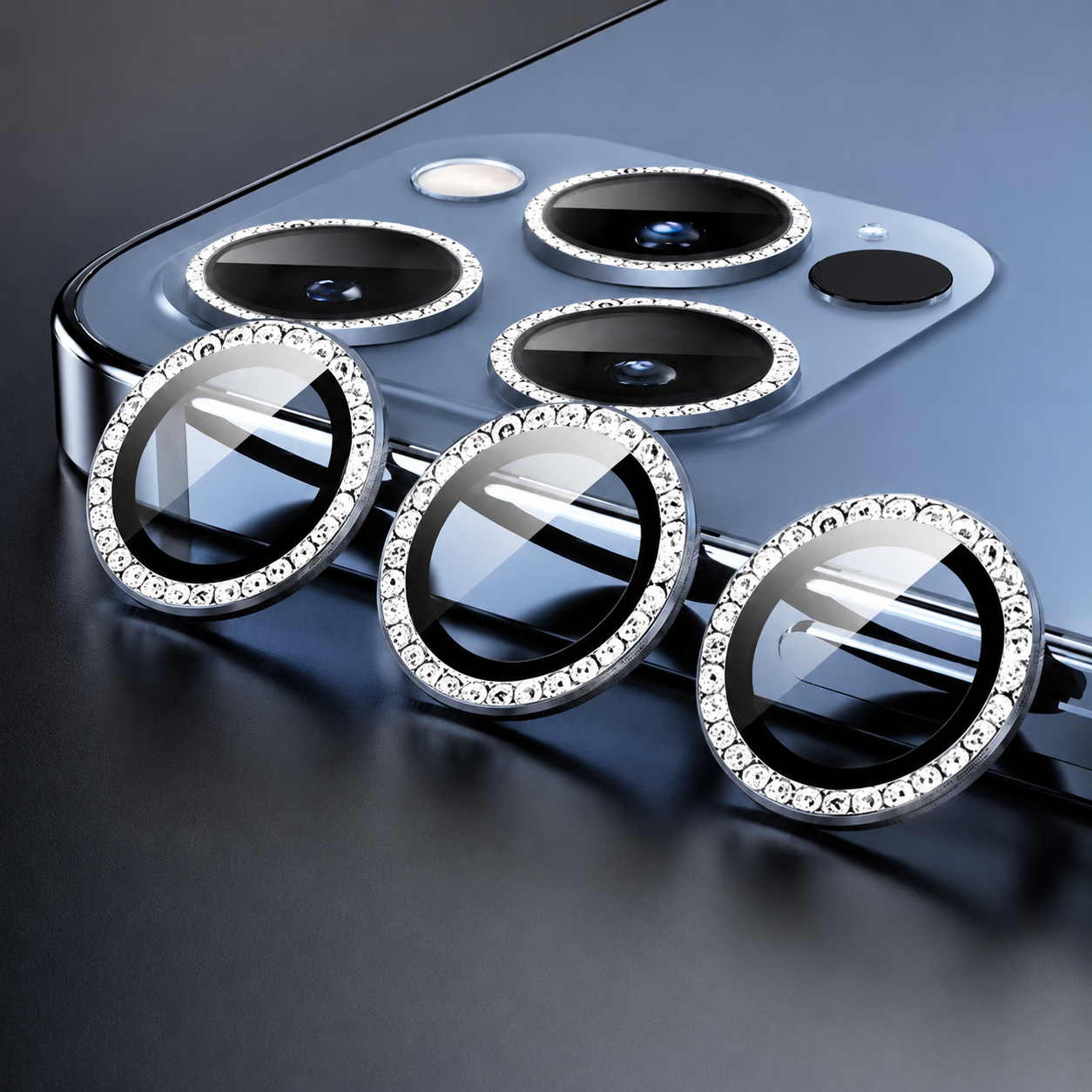 Premium iPhone Camera Lens Protector Metal Ring Tempered Glass Cover Scratch Resistant Shockproof Anti Dust Precision Fit Clarity Guard Protective