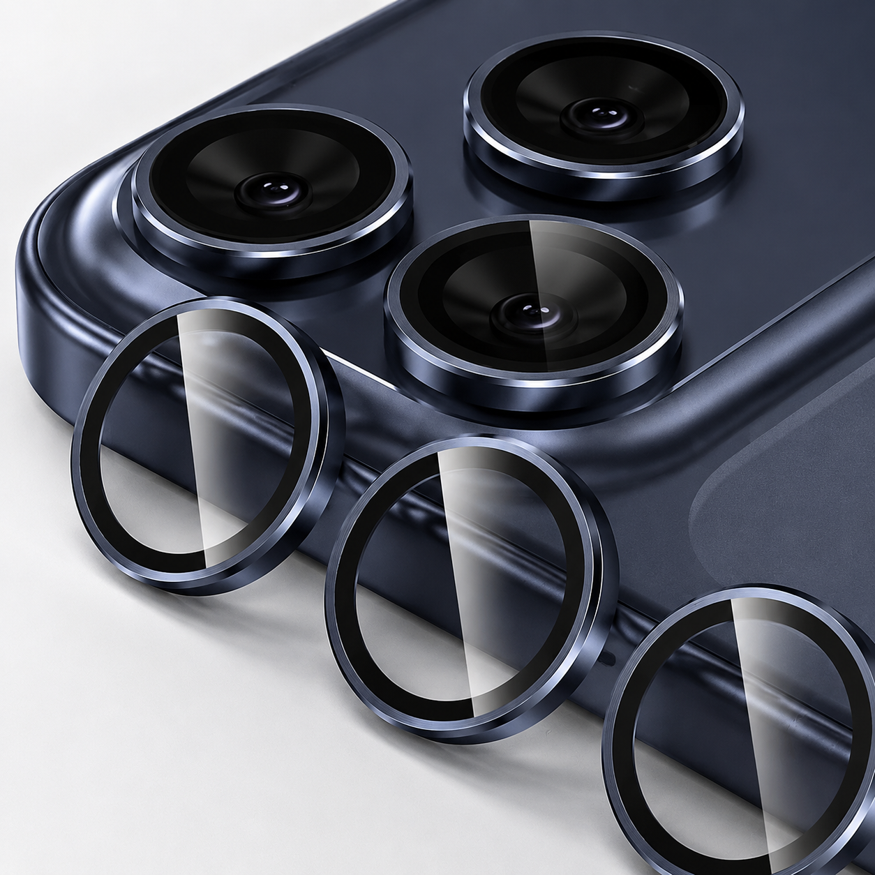 Premium iPhone Camera Lens Protector Metal Ring Tempered Glass Cover Scratch Resistant Shockproof Anti Dust Precision Fit Clarity Guard Protective