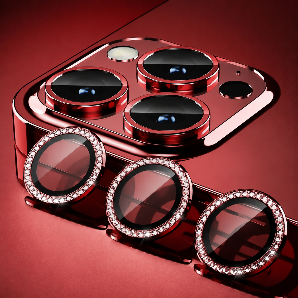 Premium iPhone Camera Lens Protector Metal Ring Tempered Glass Cover Scratch Resistant Shockproof Anti Dust Precision Fit Clarity Guard Protective
