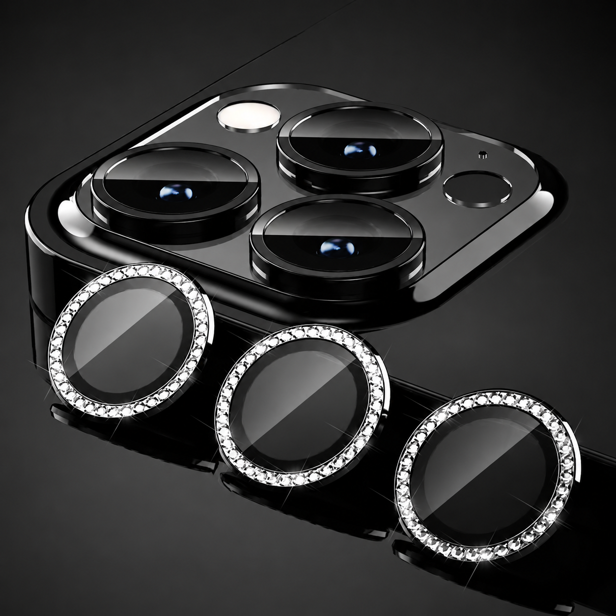 Premium iPhone Camera Lens Protector Metal Ring Tempered Glass Cover Scratch Resistant Shockproof Anti Dust Precision Fit Clarity Guard Protective