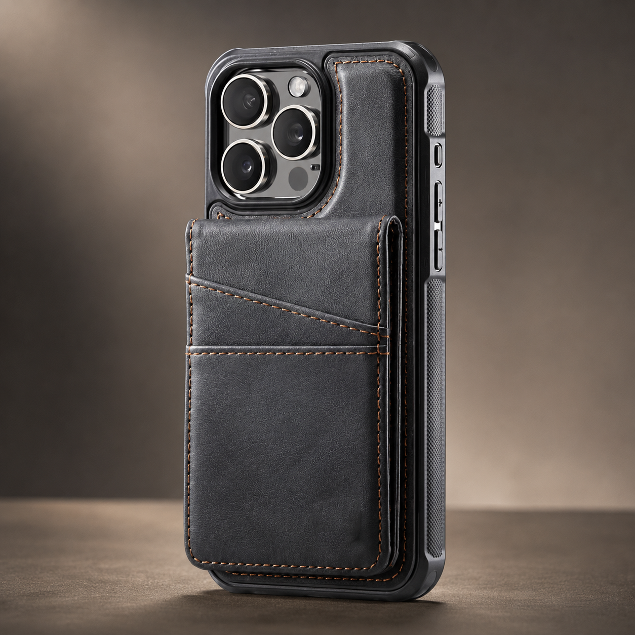 Premium iPhone Case 2-in-1 Magnetic Detachable Wallet Flip Cover Card Holder Cash Pocket Wrist Strap Shockproof Full Protection Slim Design
