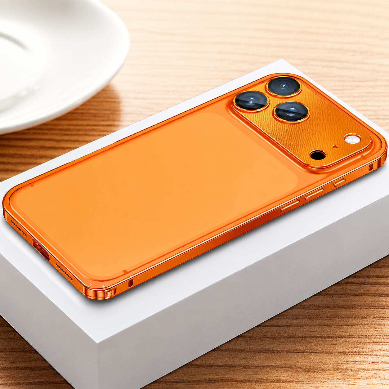 Premium iPhone Case Aluminum Alloy Frame with Camera Lens Protection, Heat Dissipation Design, Shock Resistant Metal Construction, Everyday Protection