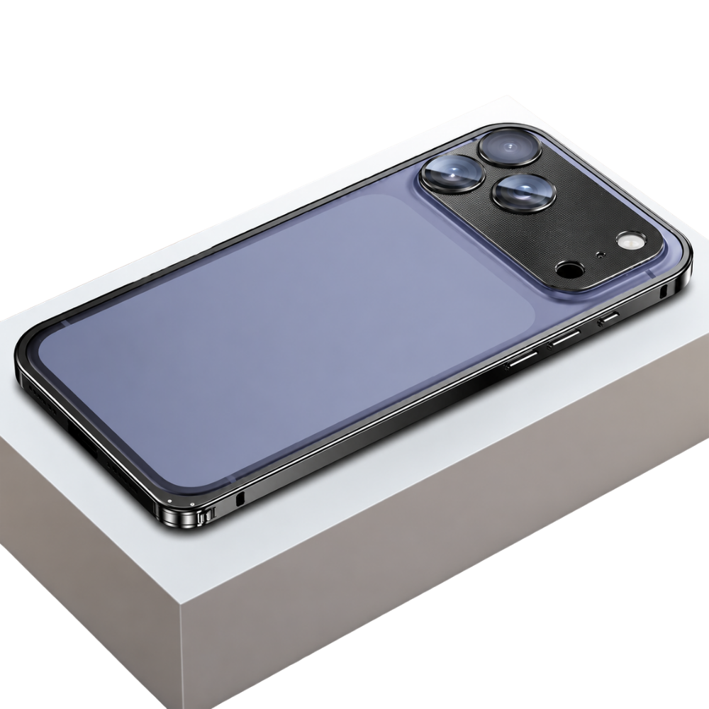 Premium iPhone Case Aluminum Alloy Frame with Camera Lens Protection, Heat Dissipation Design, Shock Resistant Metal Construction, Everyday Protection