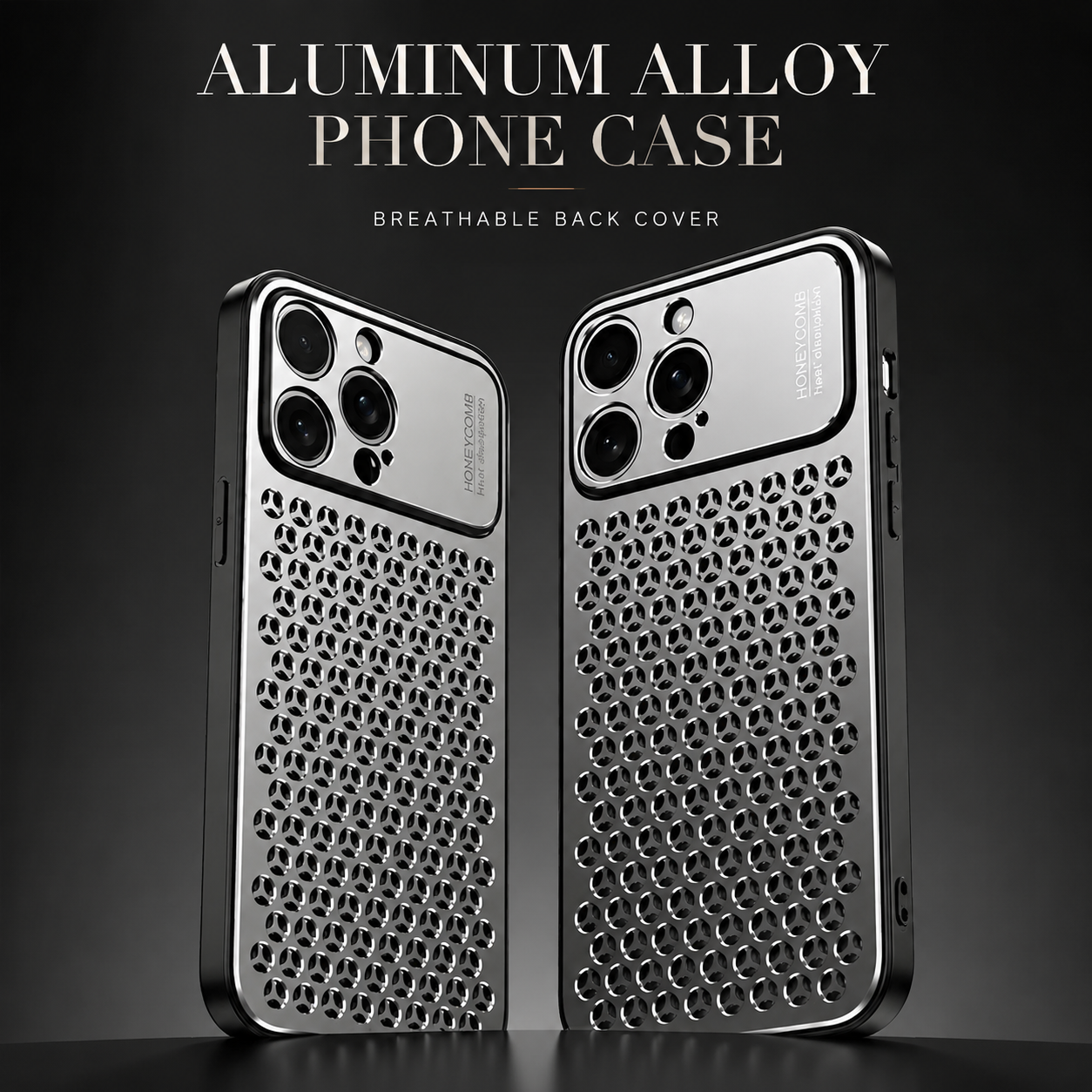 Premium iPhone Case Aluminum Alloy Protective Cover Breathable Metal Design Anti Fingerprint Finish Scratch Resistant Heat Dissipation Lightweight Frame