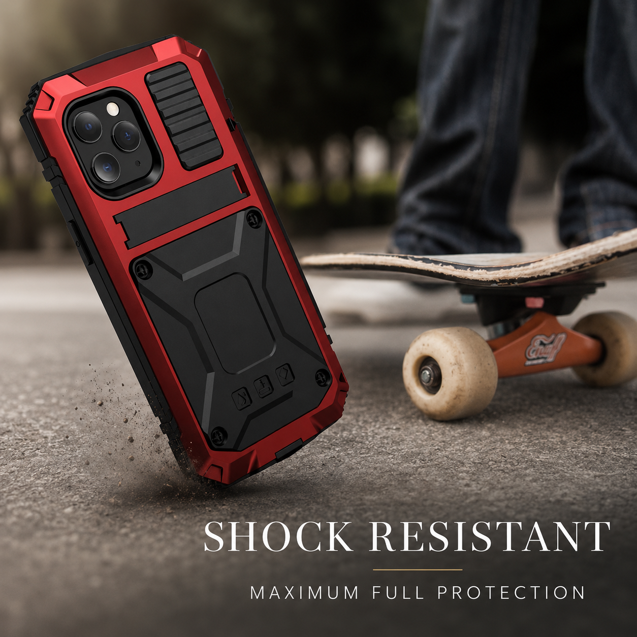 Premium iPhone Case Aluminum Metal Cover with Screen Guard Protection, Camera Lens Protection, Shockproof Design, Secure Grip and Durable Construction