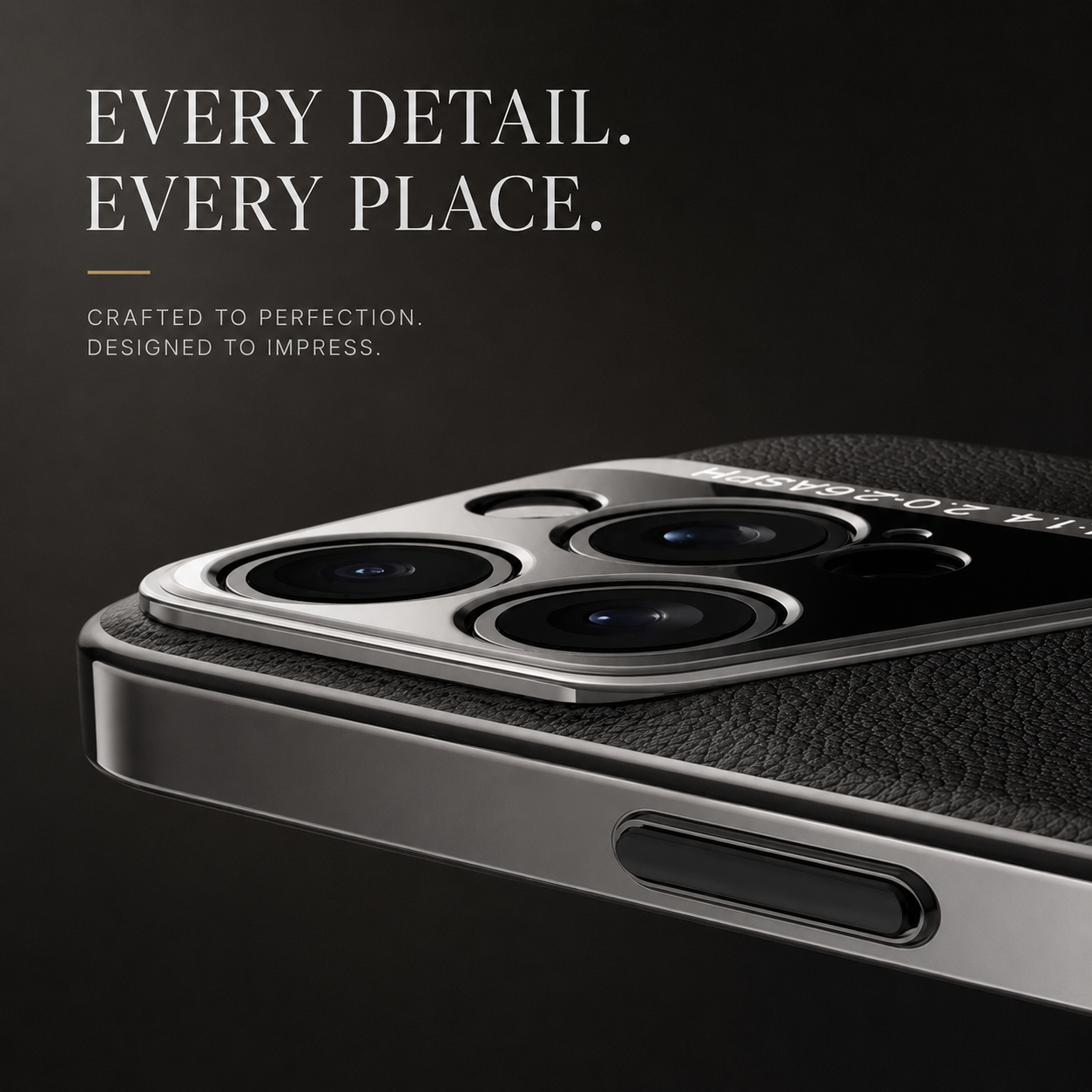 Premium iPhone Case Camera Lens Protection Hard Back Protective Cover Vegan Leather Anti Fingerprint Anti Scratch Minimalist Design