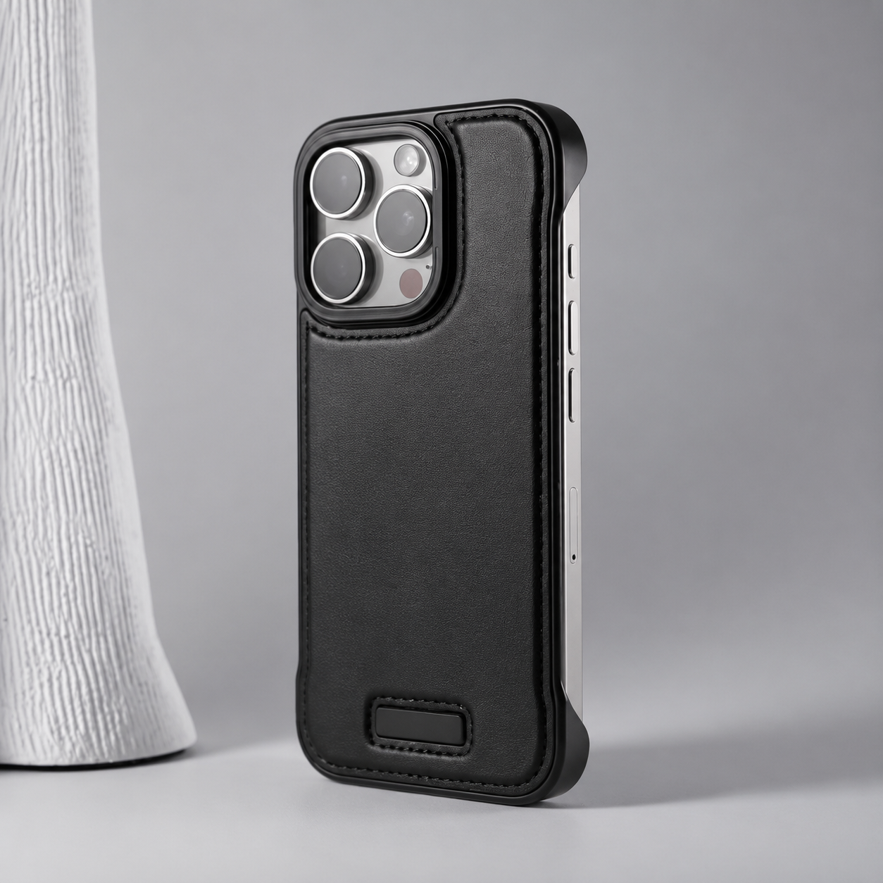 Premium iPhone Case Camera Lens Protection Magnetic PU Leather Cover Ultra Thin Borderless Shockproof Non Slip Matte Finish Design