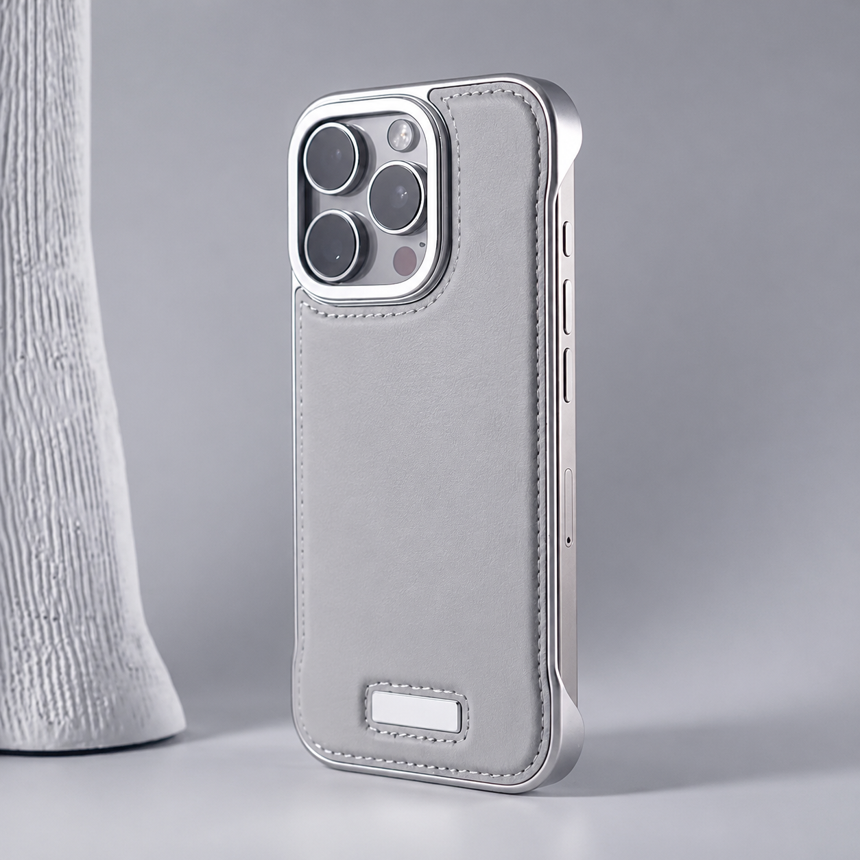 Premium iPhone Case Camera Lens Protection Magnetic PU Leather Cover Ultra Thin Borderless Shockproof Non Slip Matte Finish Design