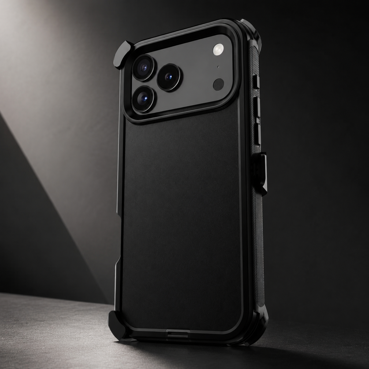 Premium iPhone Case Camera Lens Protection Shockproof Cover 3 Layer Hybrid Armor Belt Clip Holster Kickstand Anti Fingerprint Rugged Design