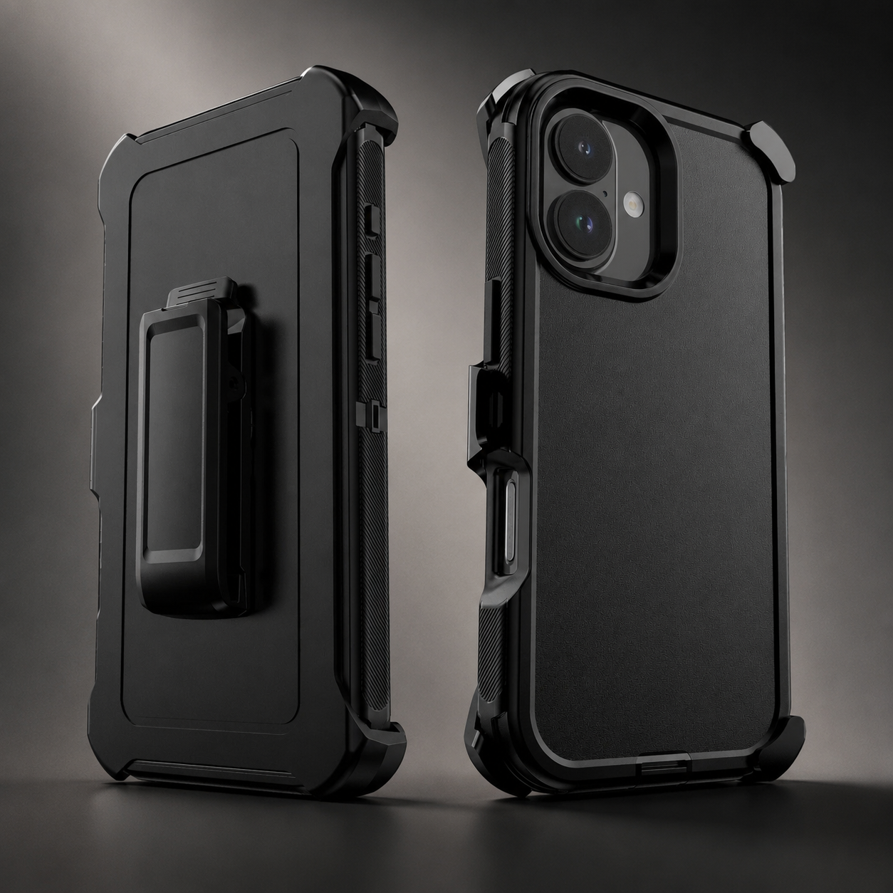 Premium iPhone Case Camera Lens Protection Shockproof Cover 3 Layer Hybrid Armor Belt Clip Holster Kickstand Anti Fingerprint Rugged Design