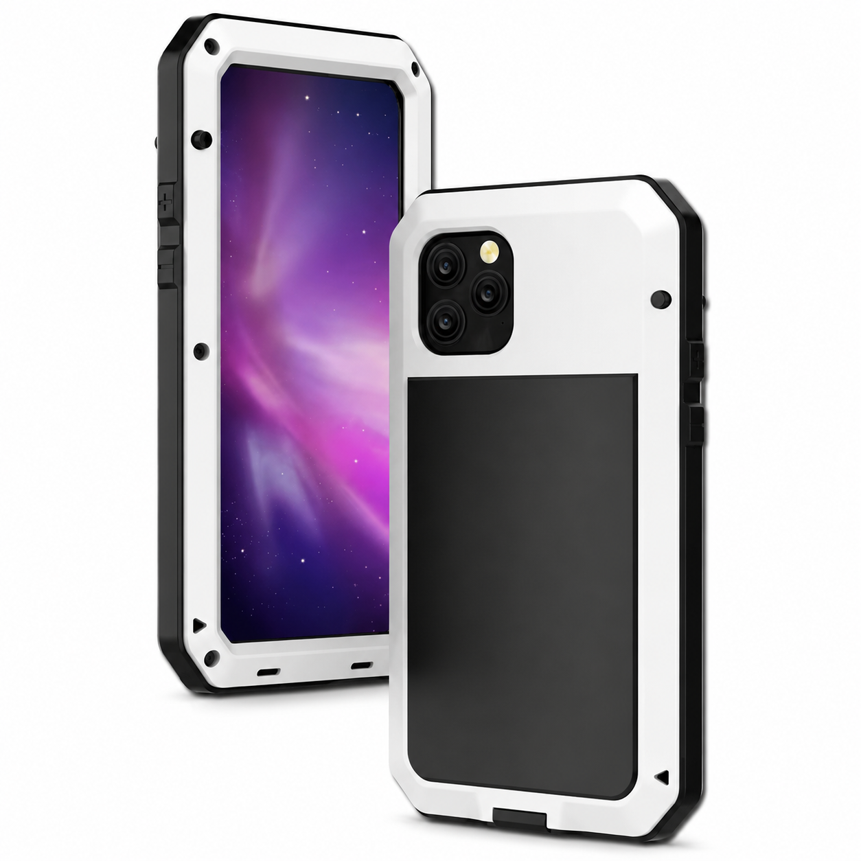 Premium iPhone Case Camera Lens Protection Shockproof Cover Aluminum Metal Armor Bumper Anti Fingerprint Non Slip Dustproof Full Coverage Design